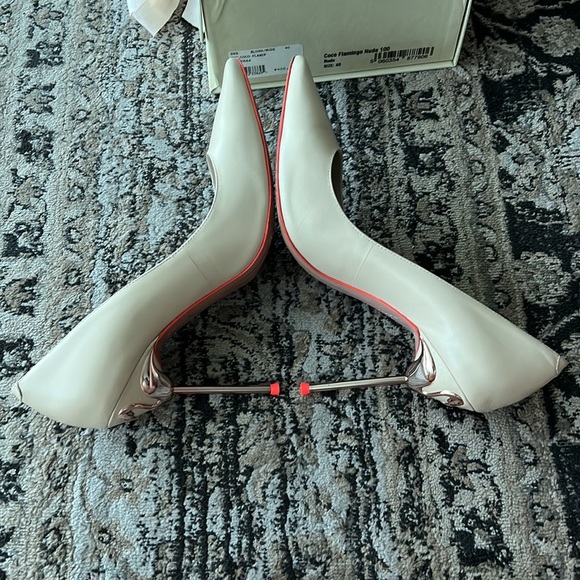 Sophia Webster size 40 (US 9.5) Coco Flamingo Nude/rose gold 100 mm heels - Picture 3 of 7